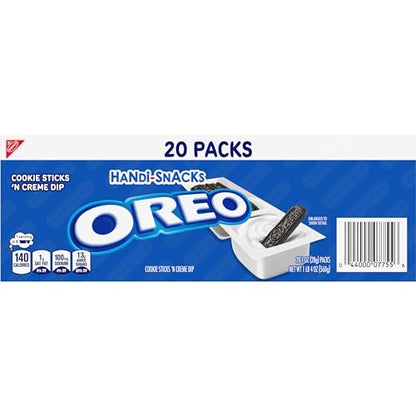 Handi-Snacks OREO Cookie Sticks 'N Creme Dip Snack Packs, 20 Snack Packs