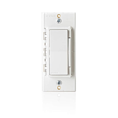 Leviton Decora Smart Switch, Wi-Fi 2nd Gen, Neutral Wire Required, Works with Matter, My Leviton, Alexa, Google Assistant, Apple Home/Siri & Wired or Wire-Free 3-Way, D215S-1RW, White