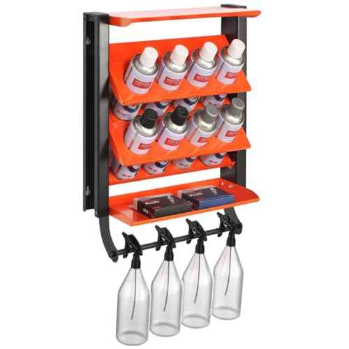 TORACK Spray Paint Can Holder Wall Mount, Heavy Duty Metal Spray Can Holder for Garage, Paint Can Storage Rack for Shop, Holds Up to 100 lbs