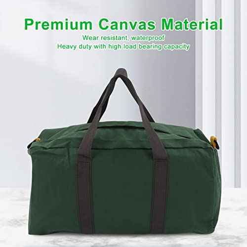 Heavy Duty Large Capacity Tool Bag Wide Mouth, Portable Tool Tote for Carpentry Electrician (20in)
