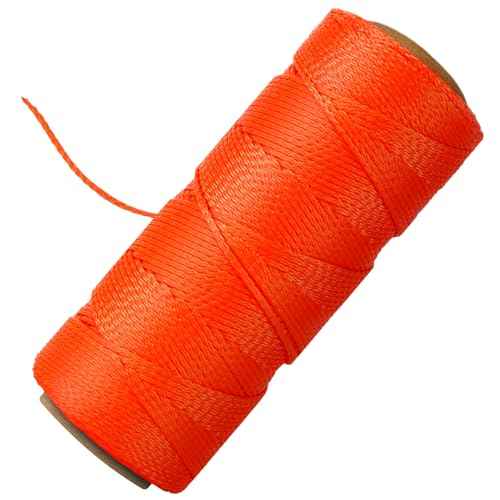 Mason String Line Nylon Rope, 500Ft #18 Braided Twine for Gardening, Perfect Construction String Line Level for Masonry Tools, Walk The Line, Outdoor Garden Twine for Climbing Plants