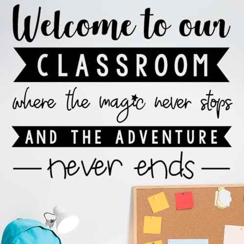 Wall Decals | Inspirational Wall Decor Stickers - Removable Peel and Stick Wall Stickers for Classroom, Library Decor, Playroom, Home School and Education Spaces - Quotes Wall Decor - 20" x 16.5"