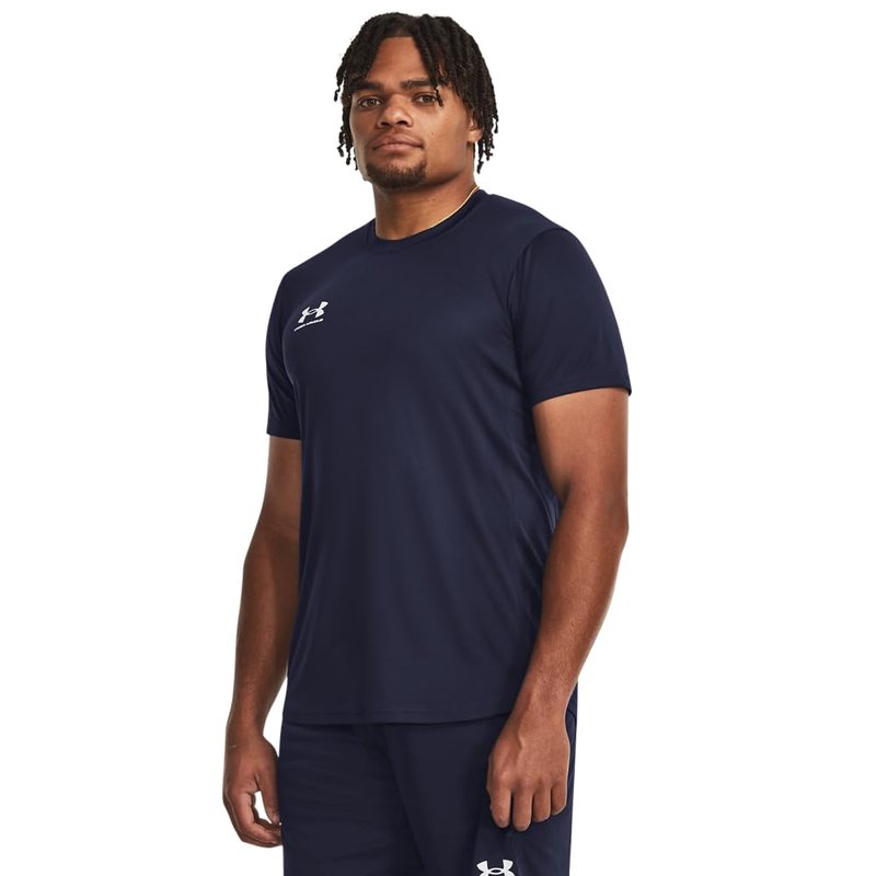 Under Armour Men's Challenger Train Short Sleeve T Shirt, (410) Midnight Navy / / White, Large