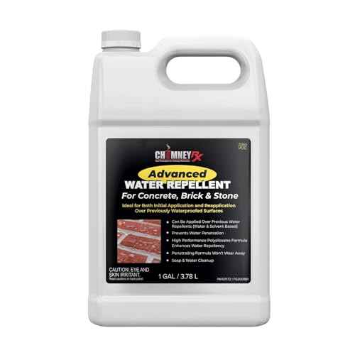 Advanced Water Repellent - Clear Sealer for Masonry Surfaces - High-Performance Polysiloxane Formula for Brick, Stone, & Concrete Waterproofing with Long Lasting Protection, 1-Gallon