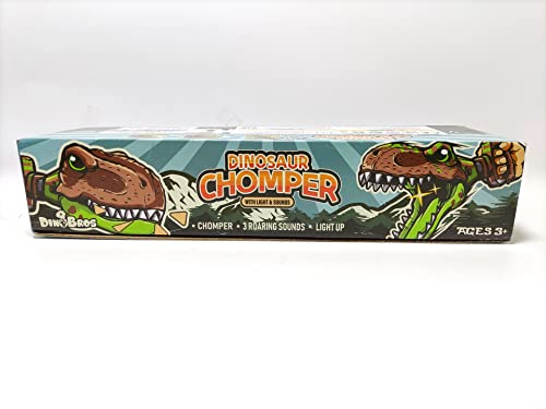 DINOBROS Dinosaur Chomper Toys for Kids with 3 Roar Sounds and Light Jurassic Dinosaurs Grabber Claw T-Rex Reacher Robot Hand Pincher Dino Snapper