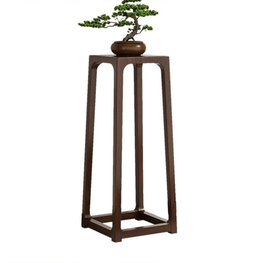 Wood Plant Stand Floor-Standing Display Stand Small Accent Side Table for Sofa Indoor Plant Holder for Living Room Balcony Practical(Brown)