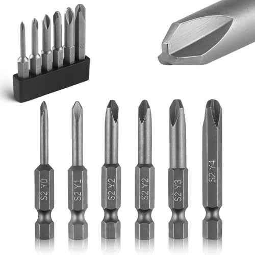Triwing Screwdriver Bits Set 6pcs Y0 Y1 Y2 Y2 Y3 Y4 Y Tip Screwdriver Bits Magnetic Screwdriver Bits(50mm)
