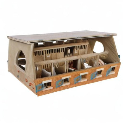 Van Manen 610544 Large wooden horse stable with 9 horse stalls