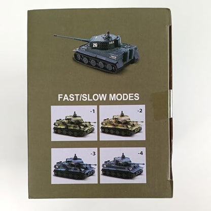YouCute 2.4G Mini RC Tank with USB charger cable Remote Control Panzer tank 1:72 German Tiger I with Sound, Rotating Turret and Recoil Action When Cannon Artillery Shoots (Green)