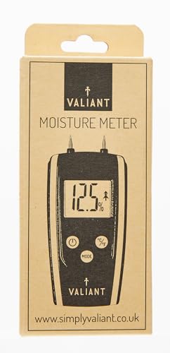 Valiant FIR421 Digital Moisture Meter for Firewood Timber and Brickwork, Black