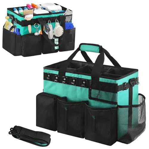 Wearable Cleaning Caddy Bag,WithDetachable Divider cleaning bags for housekeepers, With Adjustable Shoulder Strap for Cleaners & Housekeeper
