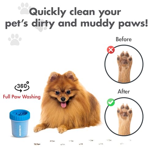 Dexas Small Dog Paw Cleaner, Pro Blue, Paw Washer for Dogs, Premium Quality Pet Supplies and Dog Accessories