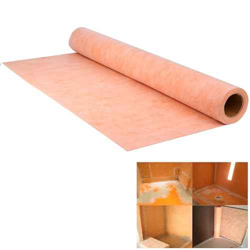 Professional Waterproof Membrane for Shower,- 3.3 FT x 33 FT Roll (108 Sq Ft), 23.6 Mil Thick, Superior Waterproofing Solution for Bathroom, Kitchen,Saunas and Wet Areas