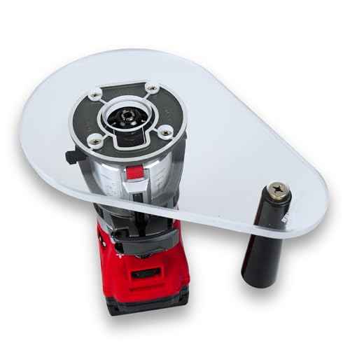 WOOD GRAIN JUNKIE¢ç TrimFit Pro¢ç 6¡±x9¡± Single Grip Router Base Plate Compatible with Milwaukee M18 FUEL 2723-20 ? Pre-Drilled, 3/8¡± Thick Clear Cast Acrylic Router Base Accessory, Made in USA
