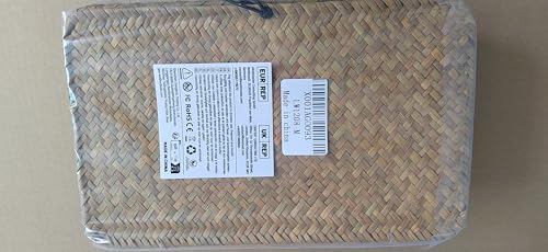 Wicker Storage Basket Woven Rattan Storage Box With Lids Seagrass Laundry Baskets Makeup Organizer For Bathroom, Living Room, Kitchen (M)