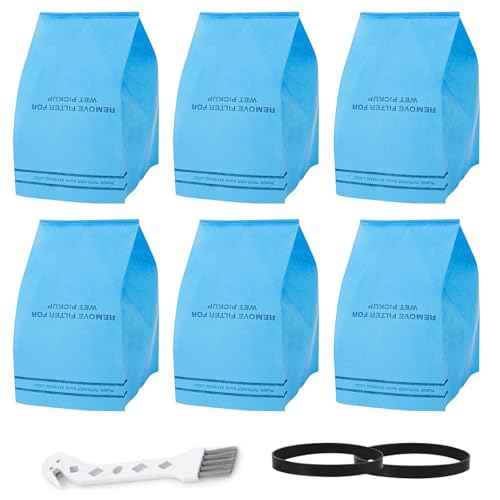 6 Pack Wet Dry Vac Filter Bags Fit for Stinger 2.5 to 5 Gallon Wet Dry Vacuum WS0255VA,WORKSHOP WS01025F,Craftsman 9-38737,MultiFit VF2000,Select Husky Bucket Head Shop Vacuums