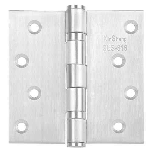 3 Pack Full 316 Stainless Steel Door Hinges 4x4 Inch Heavy Duty Marine-Grade Rust Proof Ball-Bearing Hinges for Interior & Exterior Outswing Doors, Gates, High-Salt Environments