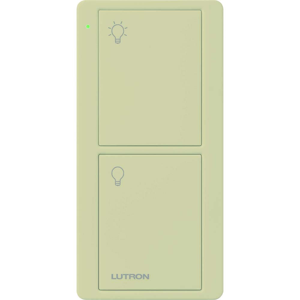 Lutron Pico Remote for Caseta Smart Switch, 2-Button Control , On/Off Control, For Table Top or Wallmount Use, PJ2-2B-GWH-L01, White