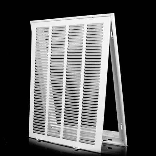 16x20 Return Air Grille [Duct Opening Size],Return Air Vent Cover for Wall Or Ceiling,Steel Return Air Filter Grilles Removable Face/Door for 1 Inch Filters (16"W x 20"H [Duct Opening])