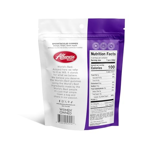 Albanese Spooktacular Gummies, 7.5 Ounce Bag, Halloween Candy, Share with Friends & Family