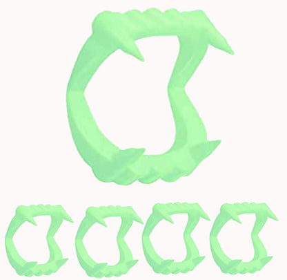 Halloween Teeth Glow in The Dark Fangs Teeth, Dress-Up, Pretend Play (24-Pack)