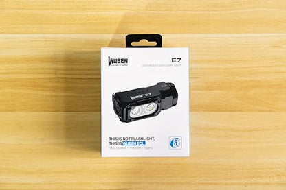 WUBEN E7 1800 Lumen Torch Light with Magnet - Super Bright 6 Modes EDC Flashlight, Typ-C Rechargeable LED Flash Light; IP68 Pocket Flashlight for Headlamp Use, Rescue, Camping
