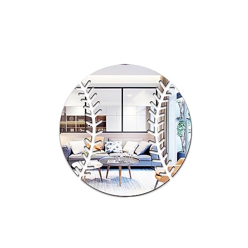 Baseball Mirror Wall Decal Acrylic 3D Wall Stickers Boys Girls Room Living Room Bedroom Silver Wall Decor