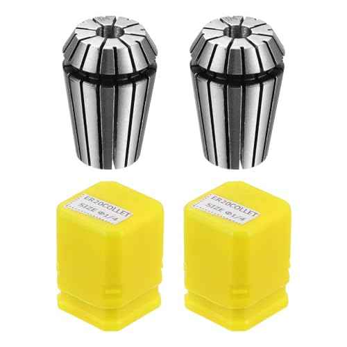 uxcell ER20 Spring Collet, 1/4" Chuck for CNC Engraving Machine Lathe Milling 2pcs