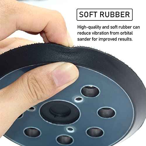5 Inch 8 Hole Replacement Sander Pad, 4 Pack Hook and Loop Sander Replacement Sanding Pad Compatible with Makita BO5010, BO5030K, BO5031K, BO5041K Sanders