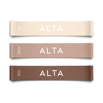 ALTA Mini Loop Bands for Exercise - Premium Durable Latex - Small Resistance Bands for Women, Booty Bands for Working Out, Leg Stretch Loops for Physical Therapy, Pilates Exercise Mini Bands Set