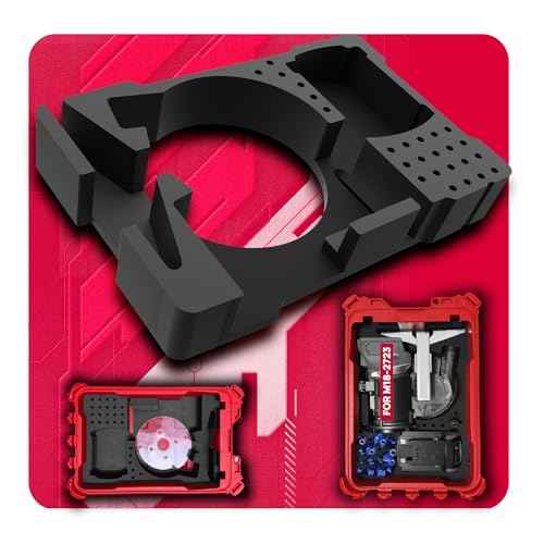 Precision-Cut EVA Foam Insert for Router Storage | Fits Packout Organizer for Milwaukee 2723-20 | EVA Foam Insert with Accessory Slots | (Tool/Tool Box Not Included)