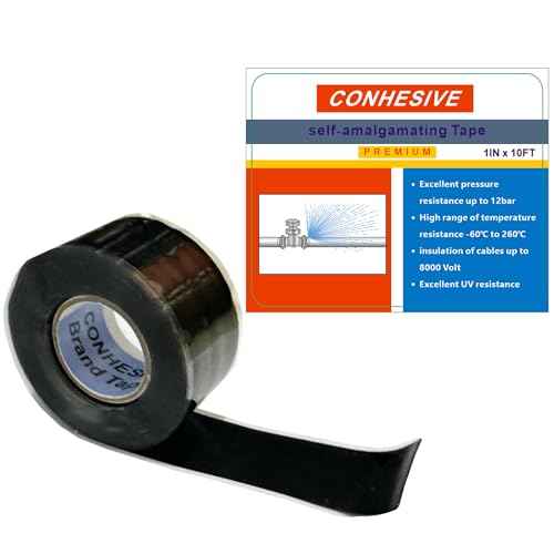 Self-Fusing Silicone Tape, 1¡¯¡¯x10¡¯ Self-Welding Repair Tape for Pipe and Tube Leak, Electrical Cable, Outdoor Coax, Emergency Repair, Plumbing Sealing.