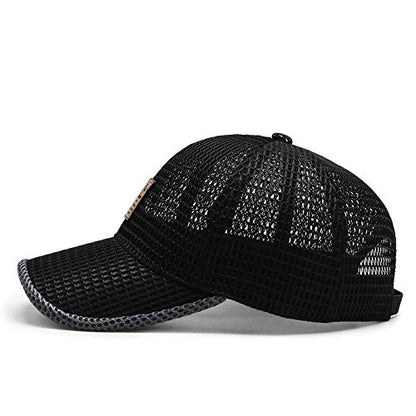 FASHIXD Summer Mesh Baseball Cap for Men Women Trucker Hat Outdoor Sports Running hat (1-Dark Gray)
