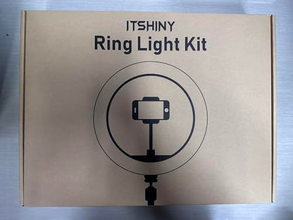 ITSHINY LED Ring Light with Tripod Stand & Phone Holder, 10" Selfie Light Ring for Makeup Live Stream Video Photography, USB Powered 3 Light Modes & 11 Brightness Levels