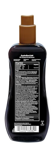 Australian Gold Spray Gel Sunscreen with Instant Bronzer SPF 30, 8 Ounce | Moisturize & Hydrate Skin | Broad Spectrum | Water Resistant | Non-Greasy | Oxybenzone Free | Cruelty Free