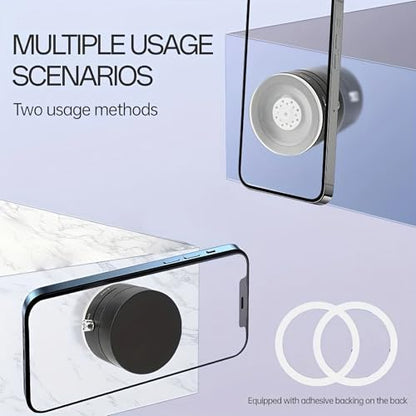 Adjustable Phone Stand with On/Off Switch, 360° Rotation, Fordable and Portable with Multipurpose Phone Holder