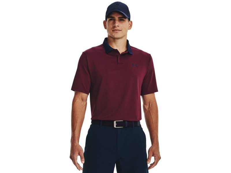 Under Armour Matchplay Printed Golf Polo Maroon/Midnight Navy LG