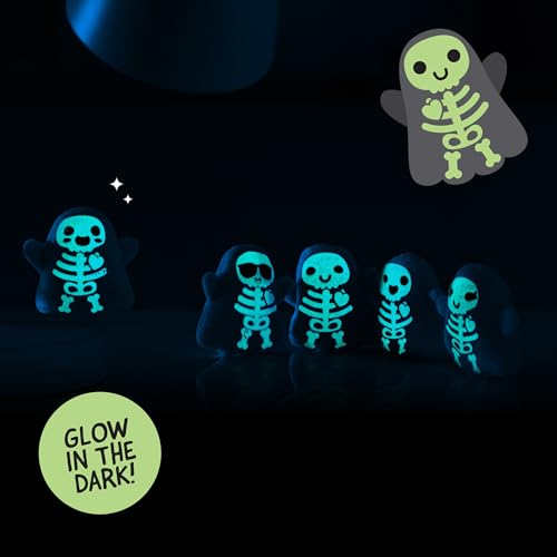 WHAT DO YOU MEME? Emotional Support Ghosts by Relatable, Cuddly Stuffed Animals, Plushies, and Cute Stuff, Great Gift Ideas for Loved Ones of All Ages, Includes 5 Plushies with Carrying Basket