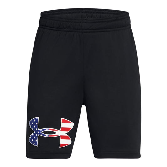 Under Armour Boys Freedom Tech Shorts, (001) Black / / White, X-Small