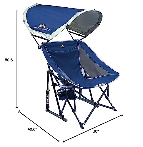 GCI Outdoor Pod Rocker Outdoor Rocking Chair with SunShade Canopy