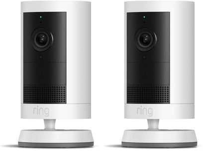 Introducing Ring Outdoor Cam Plus, Battery — Wide-Angle 2K Video with Ring Vision, Low-Light Sight for full-color night vision, Mount-Anywhere Versatility, White