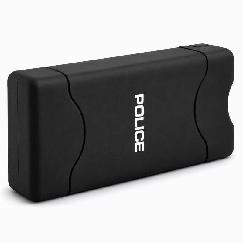 POLICE Stun Gun for Self Defense 800 Mini Rechargeable LED Flashlight Black