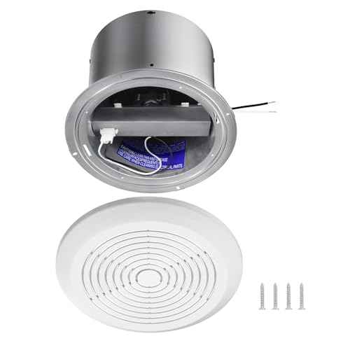 V2262-50 7 Inch Bathroom Exhaust Fan, 1.0 Sones, 50 CFM Ceiling Exhaust Fan, for 8" Opening, Quiet Effective Ventilation for Bathroom, Laundry Room, Kitchen, Mobile Home