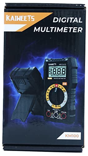 KAIWEETS Digital Multimeter with Case, DC AC Voltmeter, Ohm Volt Amp Test Meter and Continuity Test Diode Voltage Tester for Household Outlet, Automotive Battery Test (Anti-Burn with Double Fuses)