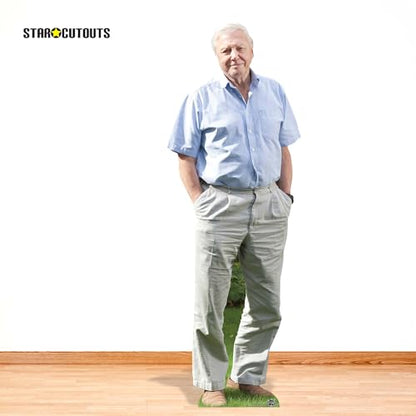 Star Cutouts Ltd CS774 David Attenborough Lifesized Cardboard Cutout with Free Table Top Height 178cm, Multicolour