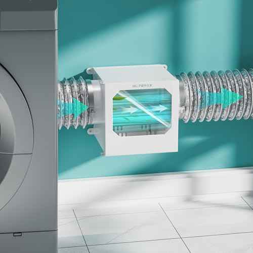 Dryer Duct Lint Trap, HG Power Metal Indoor Dryer Vent Kit with Water Drawer System to Collect Lint for Electric Dryer, Inline Dryer Lint Catcher Box with 4 Inch 8FT Dryer Vent Hose, 2 Clamps