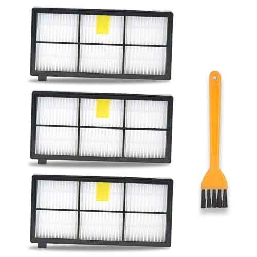 HEPA Filter 3 Pack for Roomba 800 900 Series High Efficiency Vacuum Filters Replacement | Compatible with iRobot 860/870/880/960/980 & Part #4636433