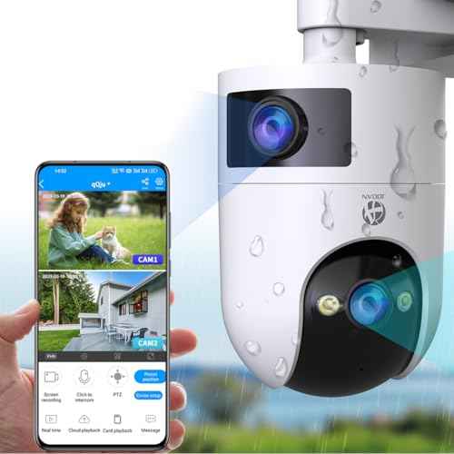 JOOAN 5G 2.4G Dual WiFi Security Camera Outdoor 2K Dual Lens Home Surveillance IP Cam 360¡Æ PTZ 2 Way Audio IP66 Waterproof Motion Detection Alert Color Night Cloud/Card Record