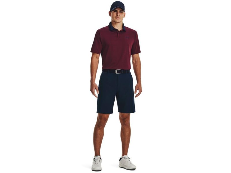 Under Armour Matchplay Printed Golf Polo Maroon/Midnight Navy LG