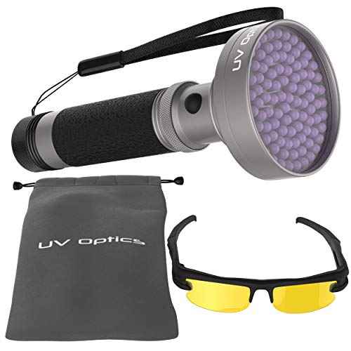 Powerful LED Ultraviolet Black Light Flashlight, Detects Bed Bugs, Insects, Scorpions, Diamonds, Automotive Leaks, Pet Stains, Toxic Mold. Great for Campers, Night Fishing.